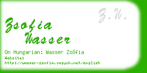 zsofia wasser business card